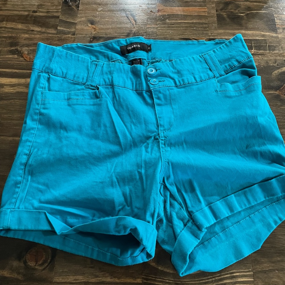 Lot of 8 pair of size 18 torrid sateen shorts.